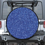 Blue (NOT Real) Glitter Print Leather Spare Tire Cover