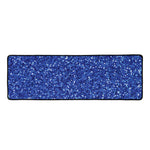 Blue (NOT Real) Glitter Print Long Kitchen Mat