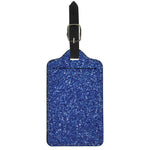 Blue (NOT Real) Glitter Print Luggage Tag