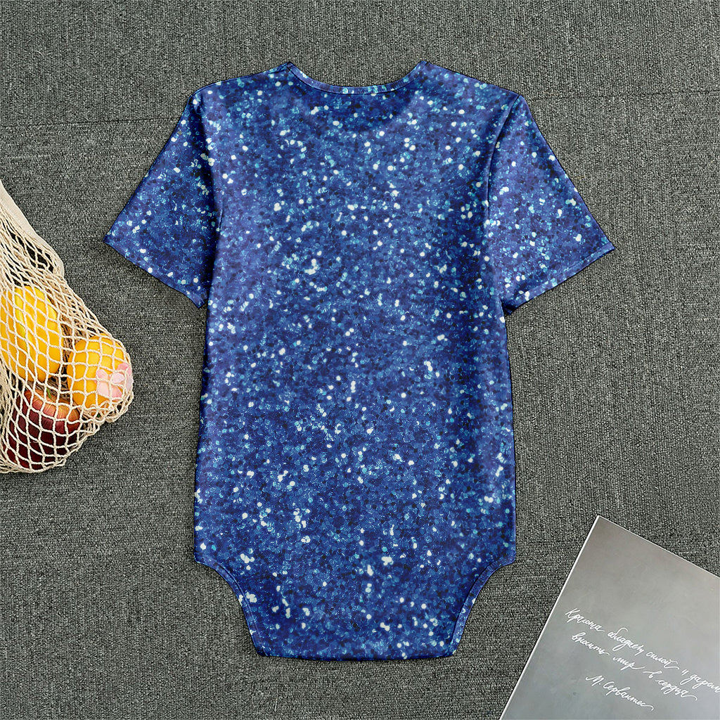 Blue (NOT Real) Glitter Print Men's Bodysuit