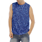 Blue (NOT Real) Glitter Print Men's Fitness Tank Top