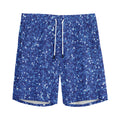 Blue (NOT Real) Glitter Print Men's Athletic Shorts