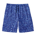 Blue (NOT Real) Glitter Print Men's Swim Trunks