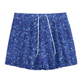 Blue (NOT Real) Glitter Print Mesh Shorts