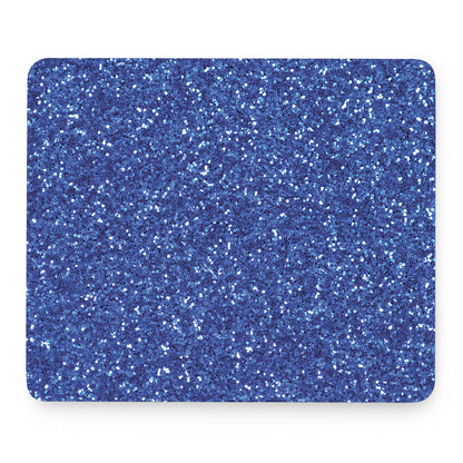 Blue (NOT Real) Glitter Print Mouse Pad