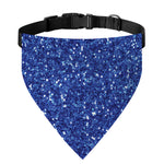 Blue (NOT Real) Glitter Print Over The Collar Dog Bandana