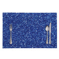 Blue (NOT Real) Glitter Print Placemat