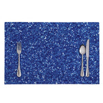 Blue (NOT Real) Glitter Print Placemat