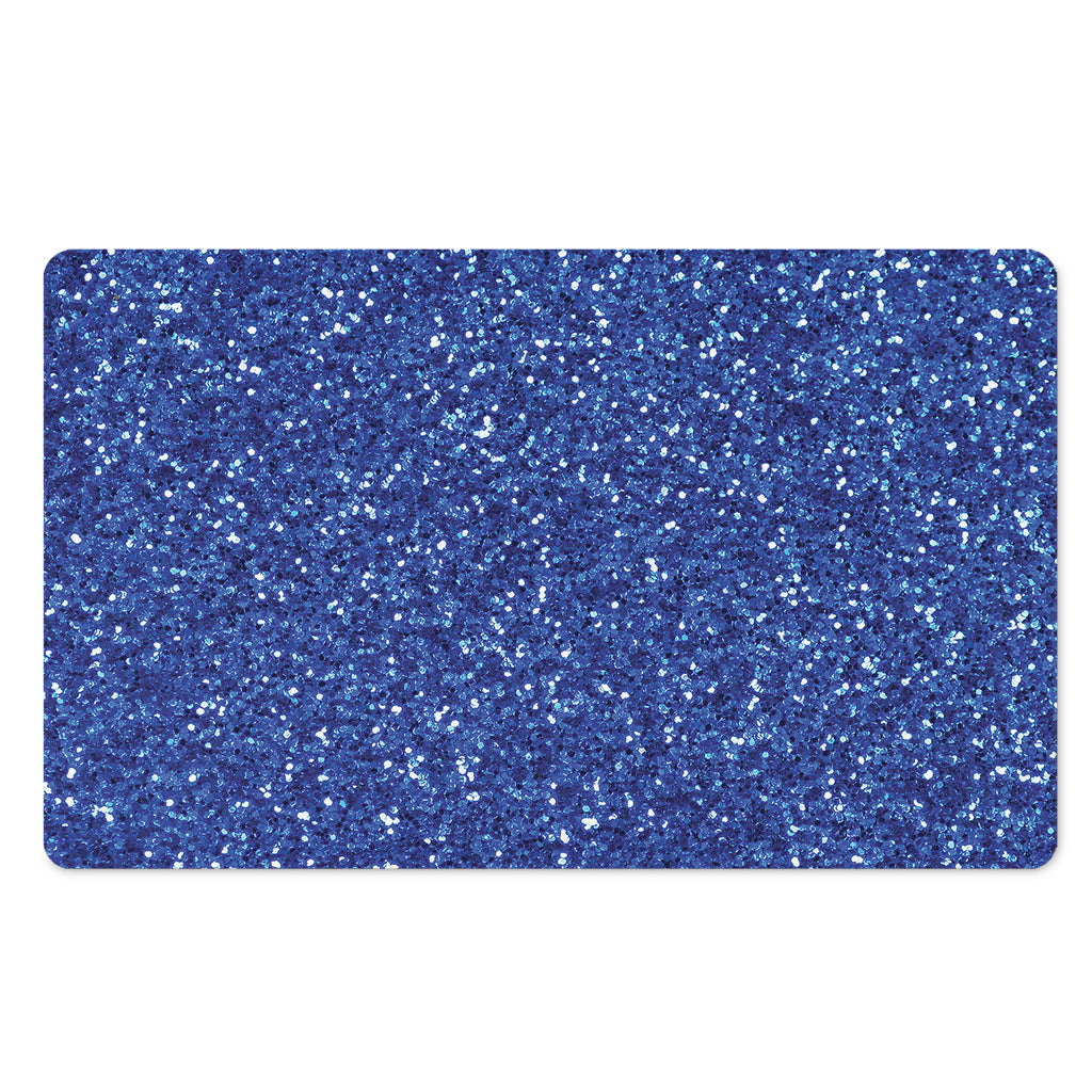 Blue (NOT Real) Glitter Print Polyester Doormat