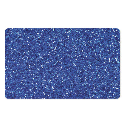 Blue (NOT Real) Glitter Print Polyester Doormat
