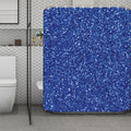 Blue (NOT Real) Glitter Print Polyester Shower Curtain
