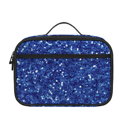Blue (NOT Real) Glitter Print Portable Lunch Bag