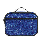 Blue (NOT Real) Glitter Print Portable Lunch Bag