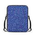 Blue (NOT Real) Glitter Print Rectangular Crossbody Bag