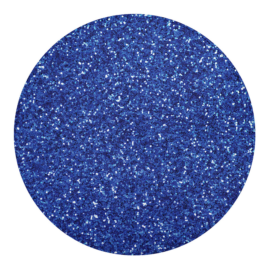 Blue (NOT Real) Glitter Print Round Blanket