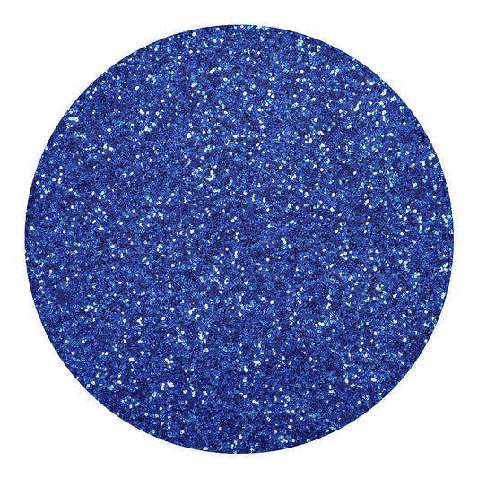 Blue (NOT Real) Glitter Print Round Blanket