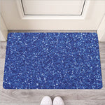 Blue (NOT Real) Glitter Print Rubber Doormat