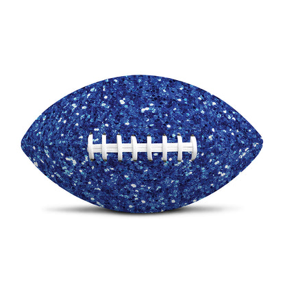 Blue (NOT Real) Glitter Print Rugby Ball