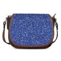 Blue (NOT Real) Glitter Print Saddle Bag