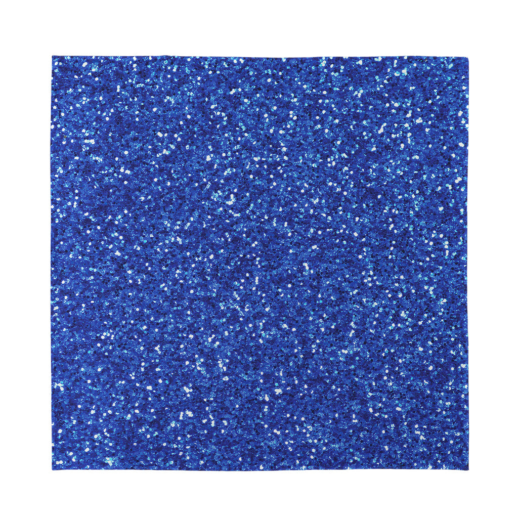 Blue (NOT Real) Glitter Print Silk Bandana