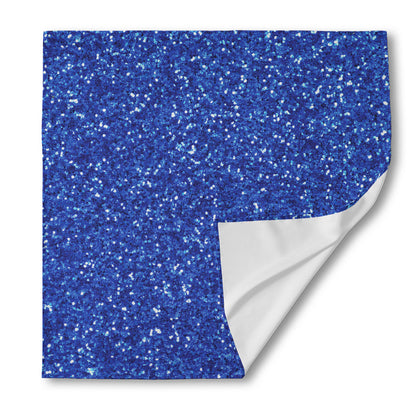 Blue (NOT Real) Glitter Print Silk Bandana