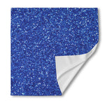 Blue (NOT Real) Glitter Print Silk Bandana