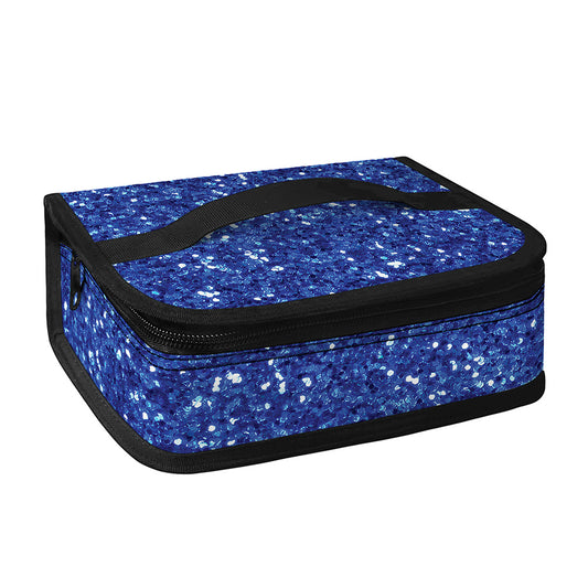 Blue (NOT Real) Glitter Print Small Lunch Bag