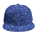 Blue (NOT Real) Glitter Print Snapback Cap