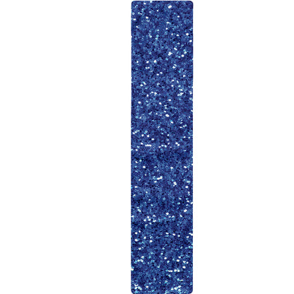 Blue (NOT Real) Glitter Print Table Runner