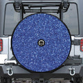 Blue (NOT Real) Glitter Print Tire Cover With Camera Hole