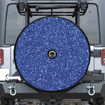 Blue (NOT Real) Glitter Print Tire Cover With Camera Hole