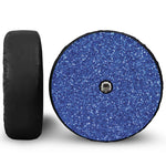 Blue (NOT Real) Glitter Print Tire Cover With Camera Hole