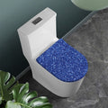 Blue (NOT Real) Glitter Print Toilet Lid Cover