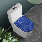 Blue (NOT Real) Glitter Print Toilet Lid Cover