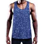 Blue (NOT Real) Glitter Print Training Tank Top