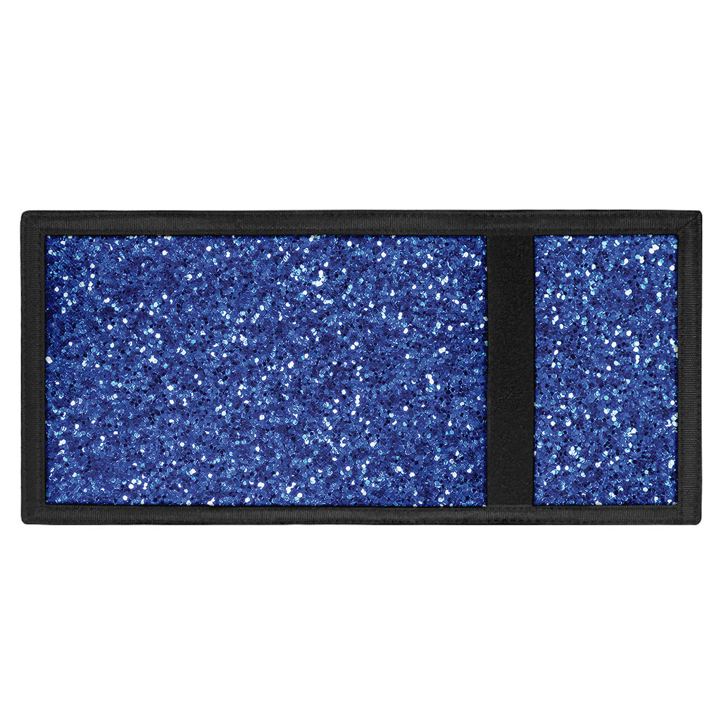 Blue (NOT Real) Glitter Print Trifold Wallet