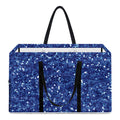 Blue (NOT Real) Glitter Print Utility Tote Bag