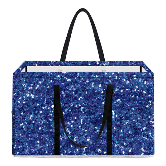 Blue (NOT Real) Glitter Print Utility Tote Bag
