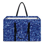 Blue (NOT Real) Glitter Print Utility Tote Bag