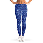 Blue (NOT Real) Glitter Print Women's Leggings