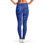 Blue (NOT Real) Glitter Print Women's Leggings