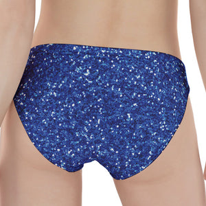 Blue (NOT Real) Glitter Print Women's Panties