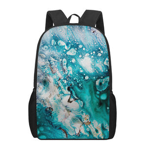 Blue Ocean Acid Melt Print 17 Inch Backpack