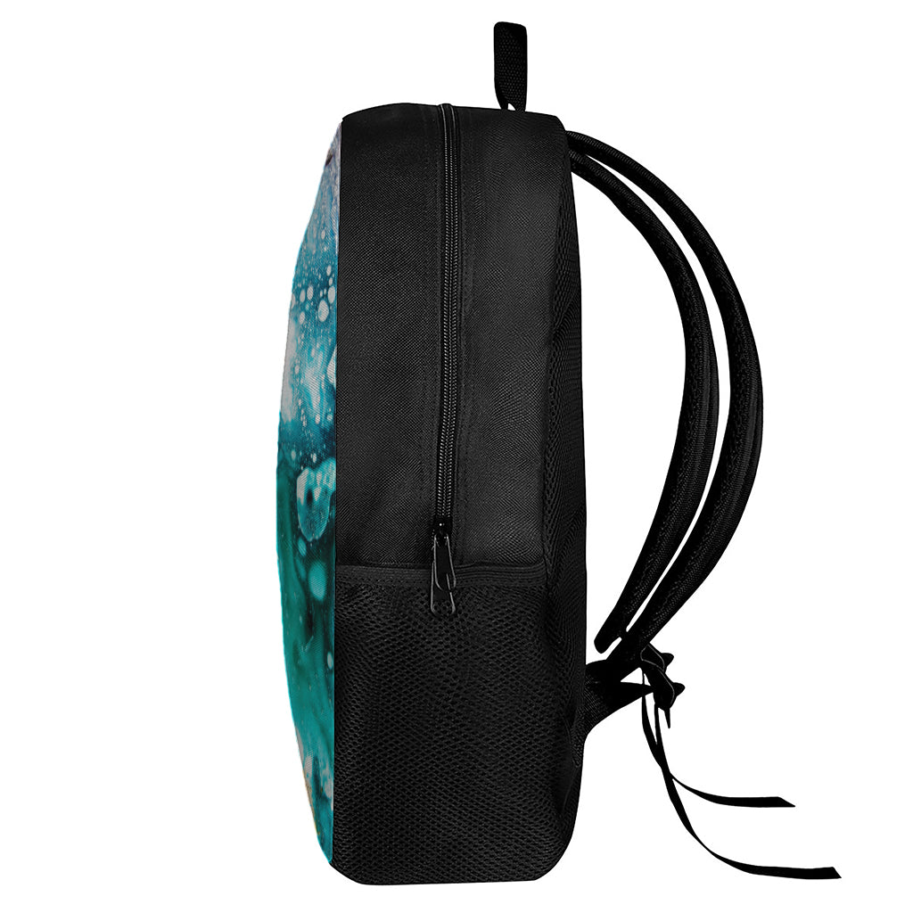 Blue Ocean Acid Melt Print 17 Inch Backpack