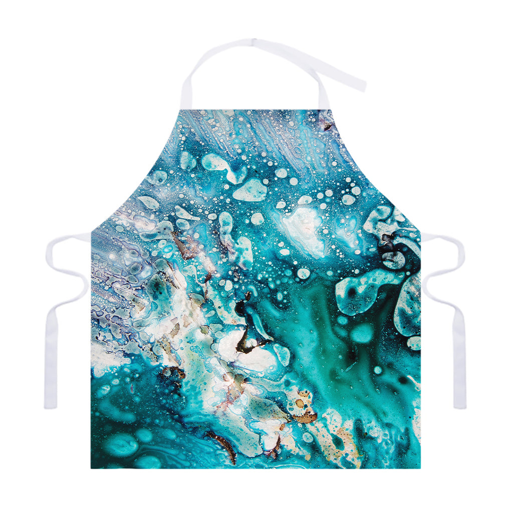 Blue Ocean Acid Melt Print Adjustable Apron