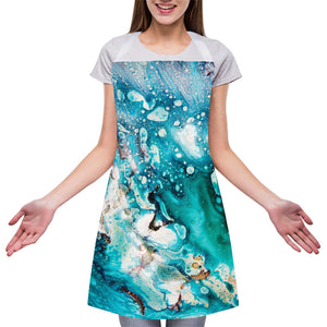 Blue Ocean Acid Melt Print Adjustable Apron