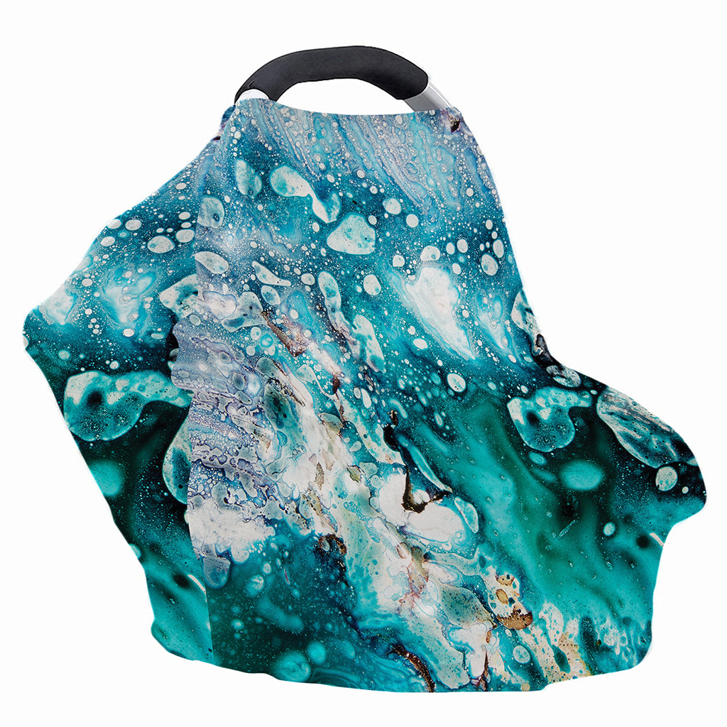 Blue Ocean Acid Melt Print Baby Seat Cover