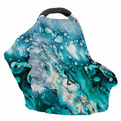 Blue Ocean Acid Melt Print Baby Seat Cover