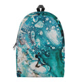 Blue Ocean Acid Melt Print School Backpack