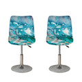 Blue Ocean Acid Melt Print Bar Stool Covers